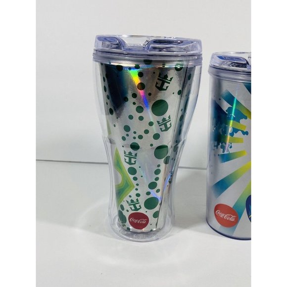 Royal Caribbean Drink Soda Package Plastic Tumblers Cups Coca Cola Set Of 3 - Picture 3 of 12